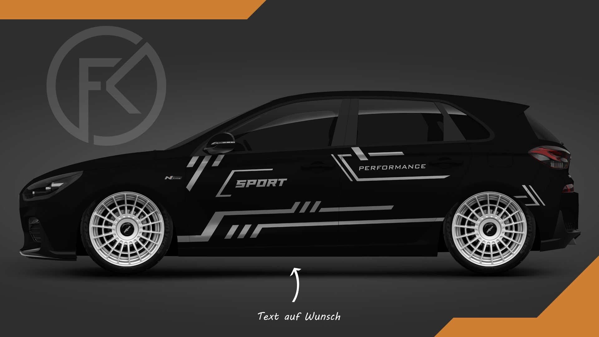 Sport Performance Auto Wrapping Design Set Car Styling