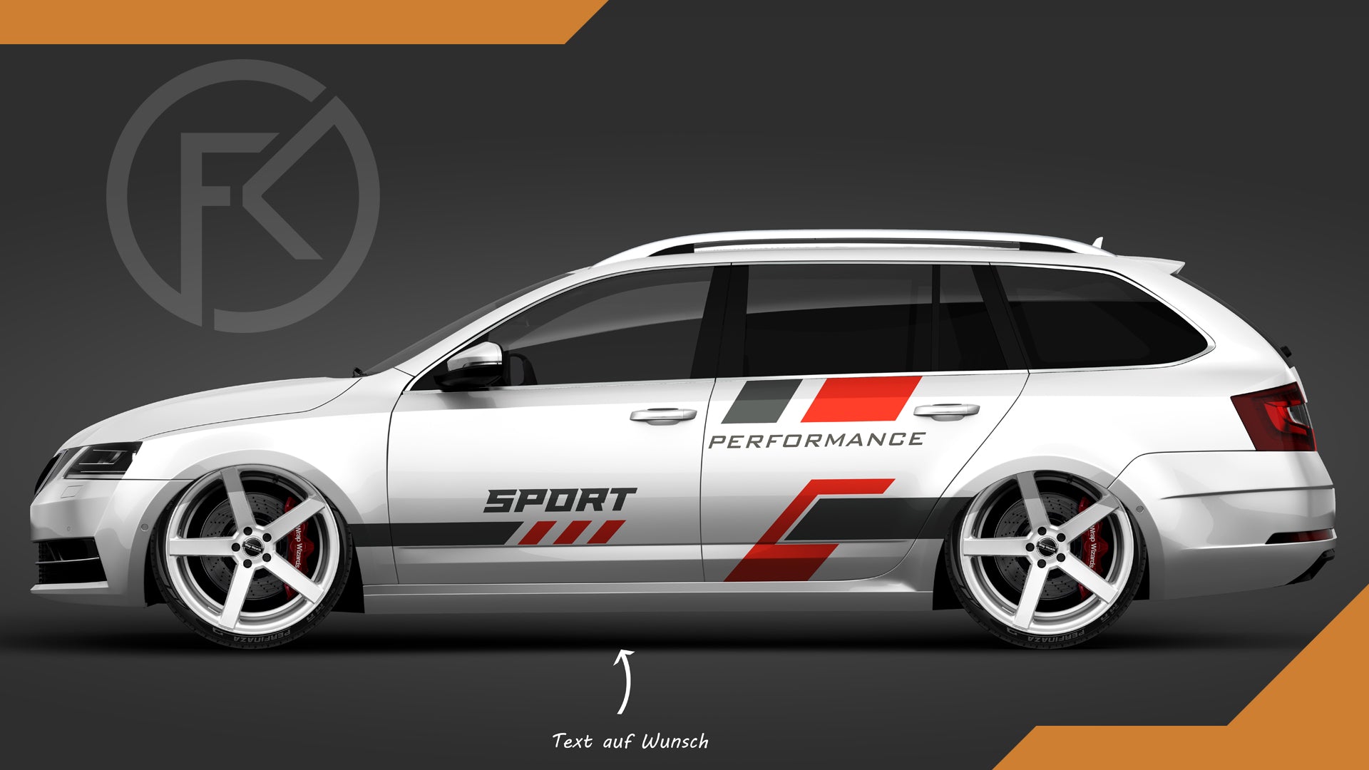 Auto Wrapping Folien Styling Dekor Set Car Sport Performance