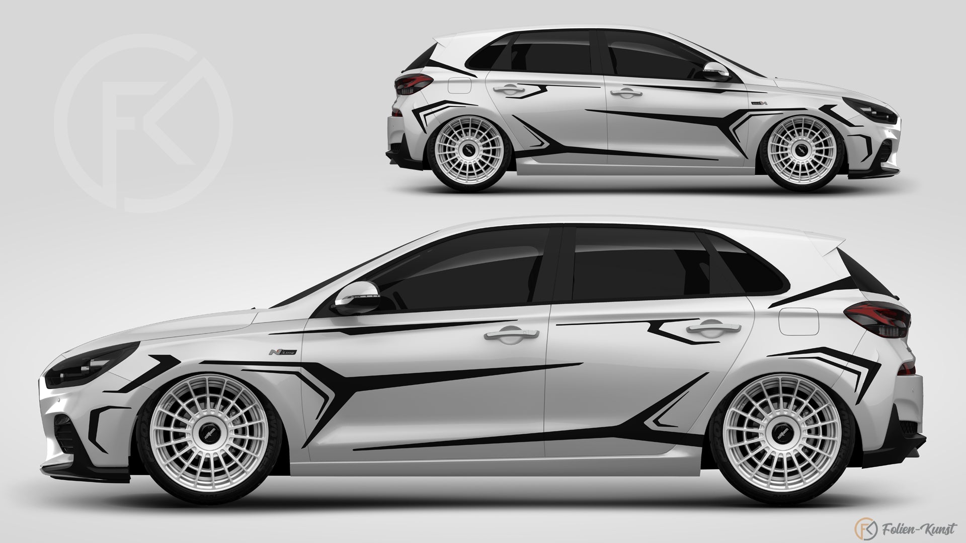 Fahrzeug Abstrakt Seiten Aufkleber WrapKit Auto Tuning Styling #113