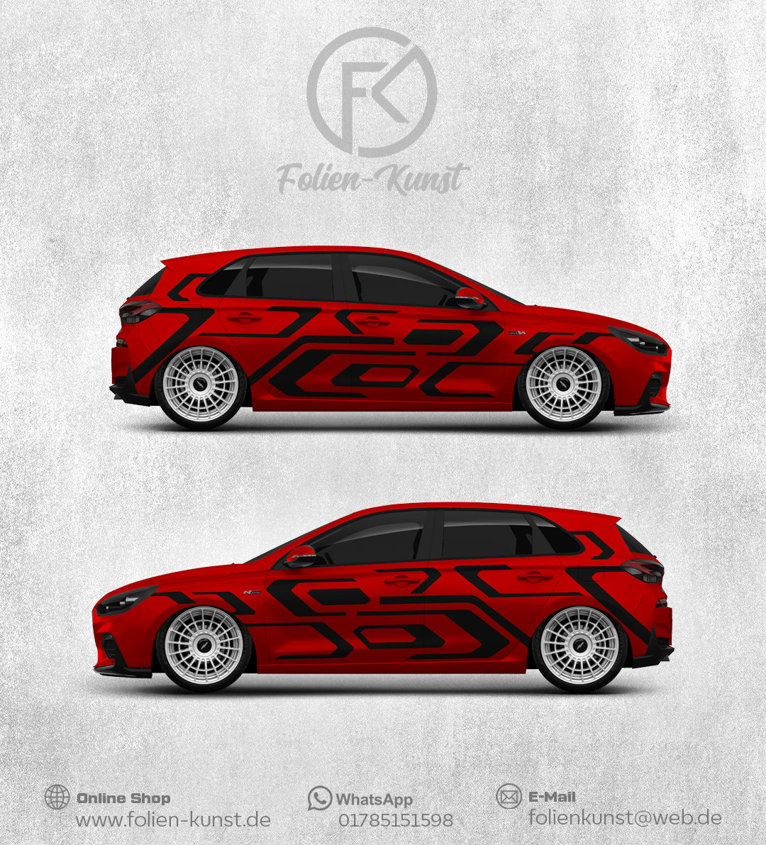 Fahrzeug Styling Dekor Auto Folierung Design Tuning #168