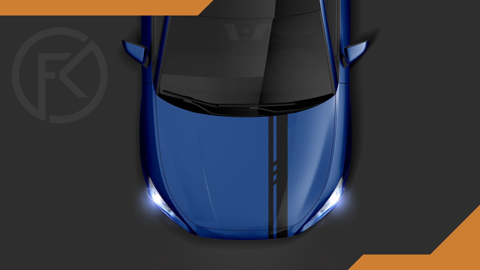 Triple Style Rennstreifen Aufkleber für Motorhaube Universal Dekor Aufkleber