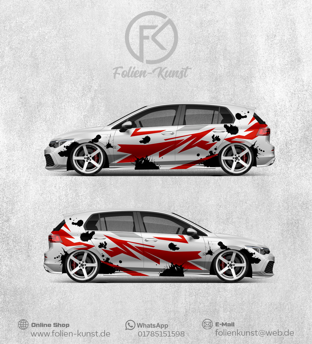 Design Dekor Styling Fahrzeug Aufkleber Folierung #167