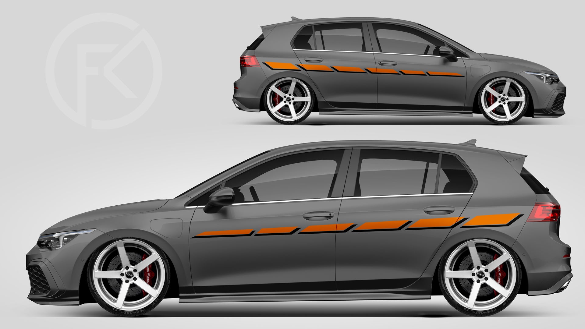 FastFurios Seitenstreifen Design Aufkleber Universal Styling Dekor #133