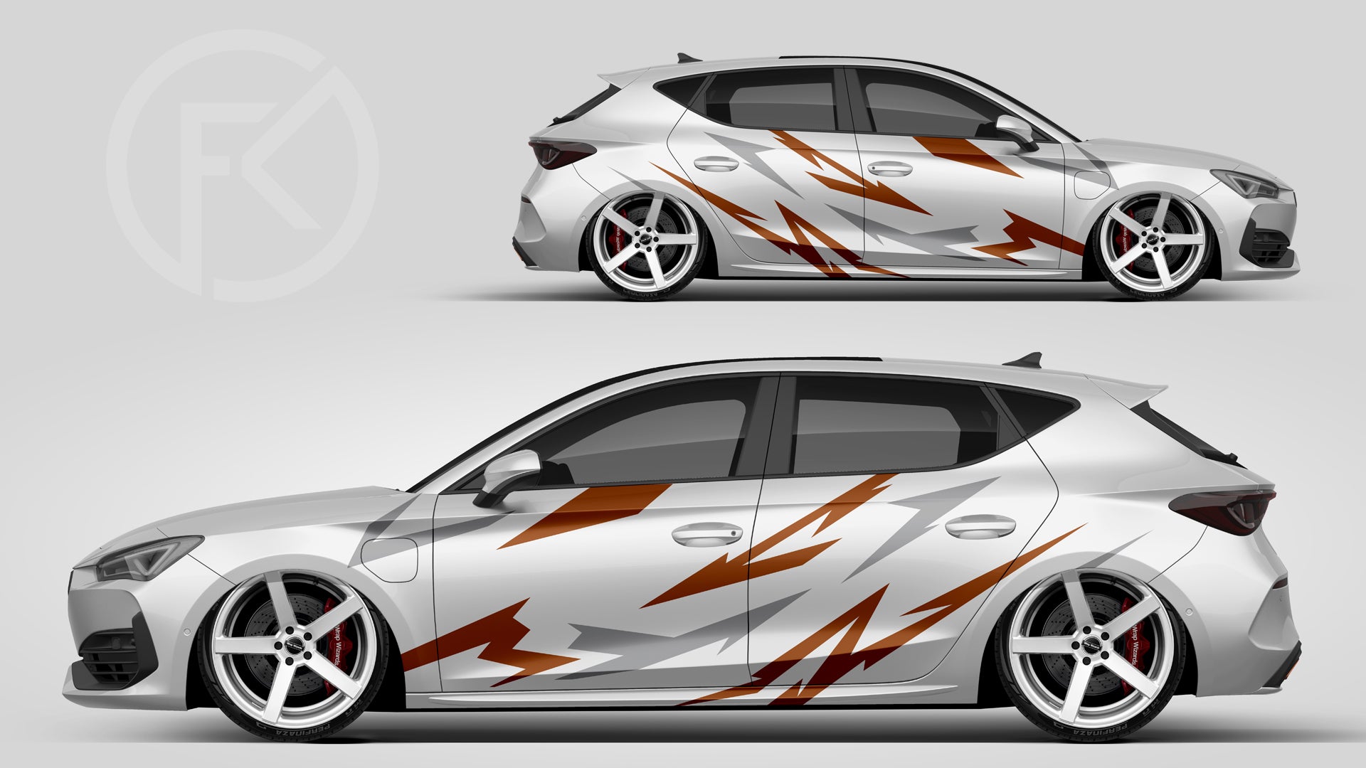 Abstrakt Art Dekor Fahrzeug Design Aufkleber Auto Seitedekor CarWrapping #081