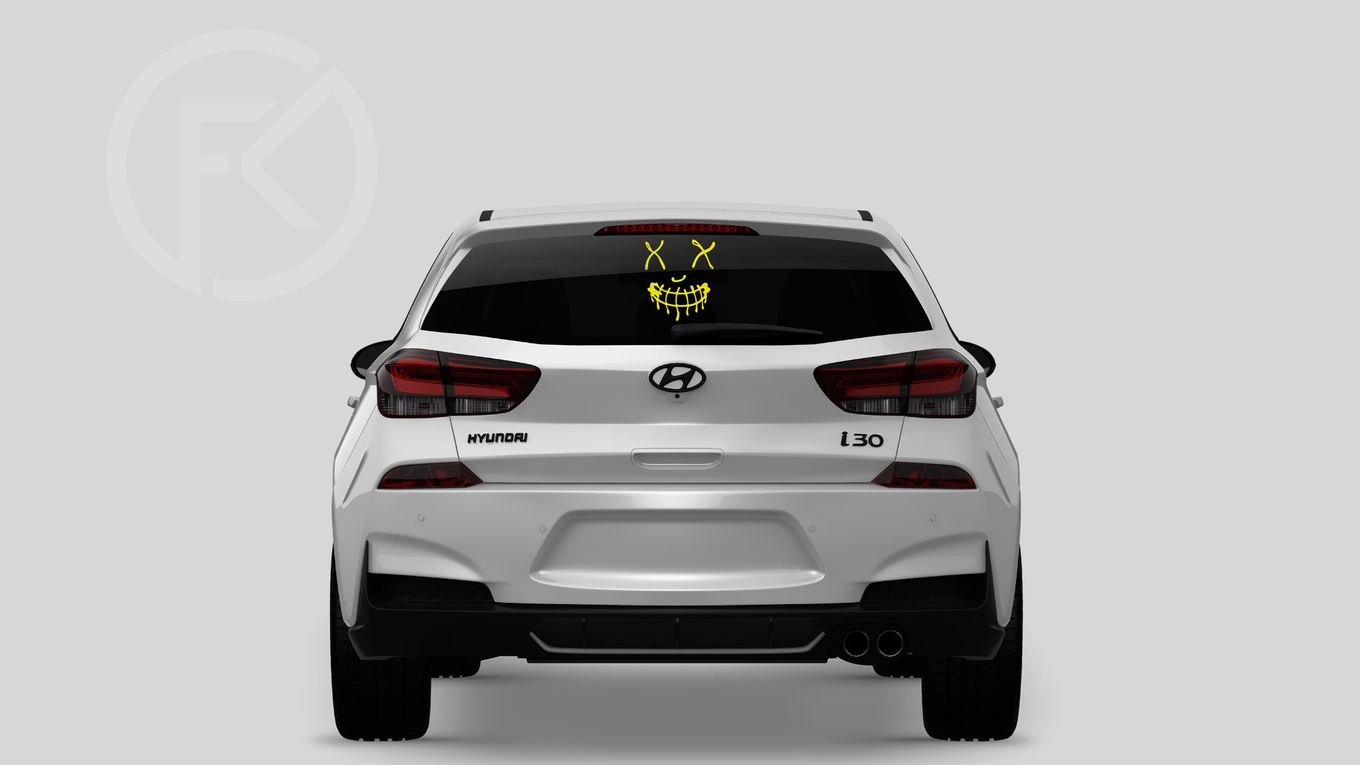 X Face Funny Auto Aufkleber Sticker