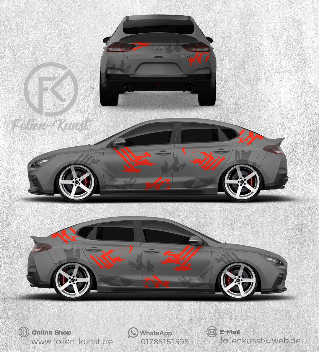 Folien Tuning Design Set Fahzeug Aufkleber Carstyling #227