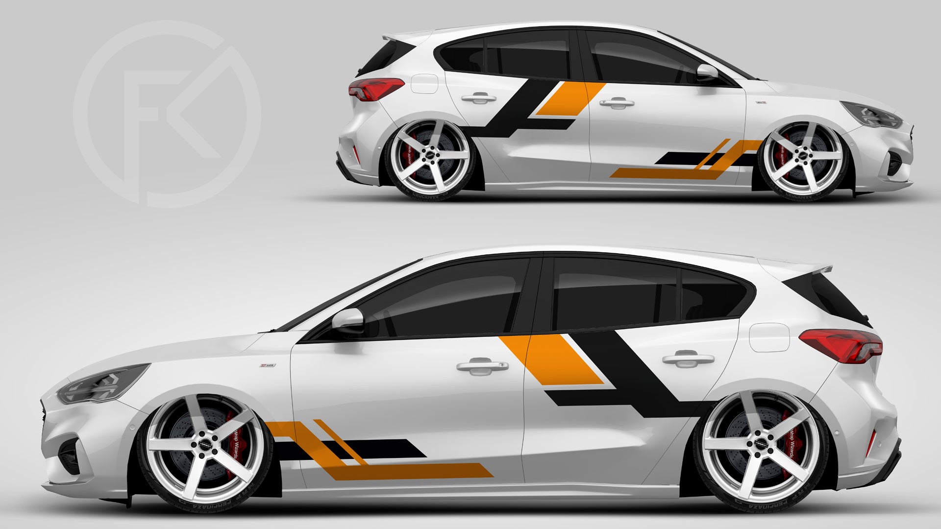 Fahrzeug Art Dekor Design Aufkleber Auto Seitedekor CarWrapping #080