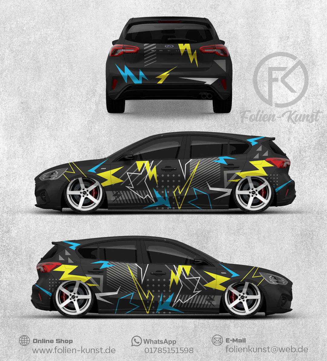 Abstrakt Folien Dekor CarStyling Auto Folierung Design #215