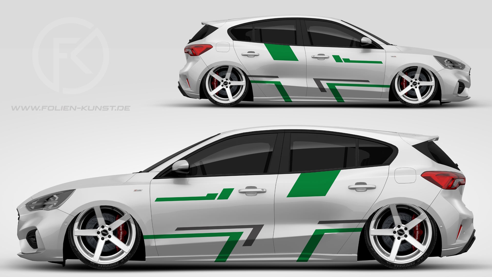 Styling Foliendekor Aufkleber Auto Streifen CarWrapping #077