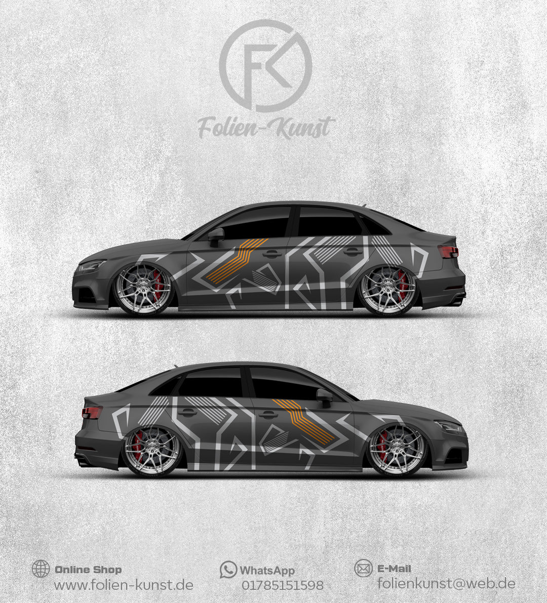 Universal Folien Dekor Set Fahrzeugstyling Design Aufkleber #198