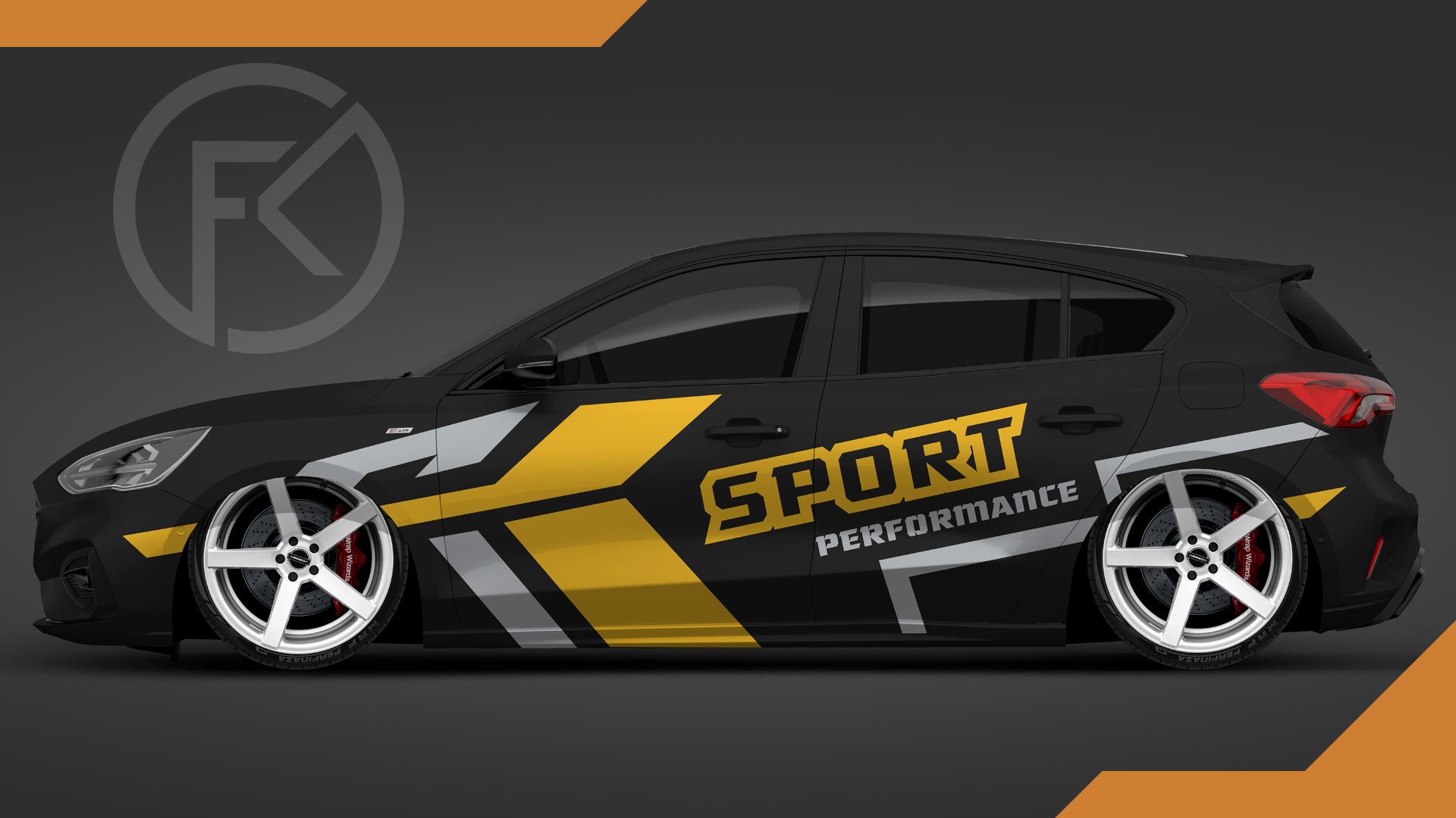 Sport Performance Styling Art Dekor Auto Wrapping Streifen Folien Car Set #011