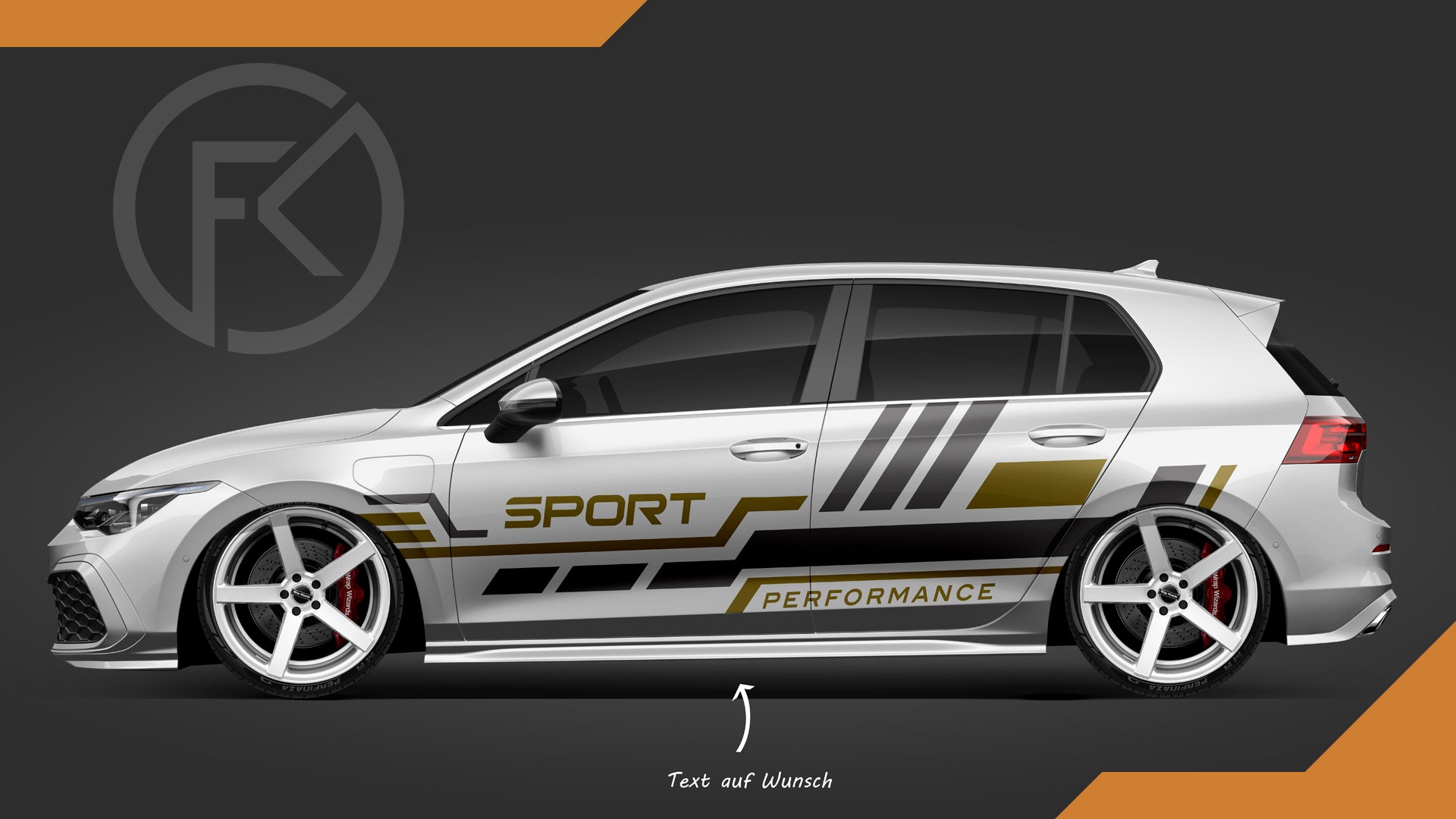Sport Styling Auto Wrapping Folien Streifen Car Dekor Set Performance