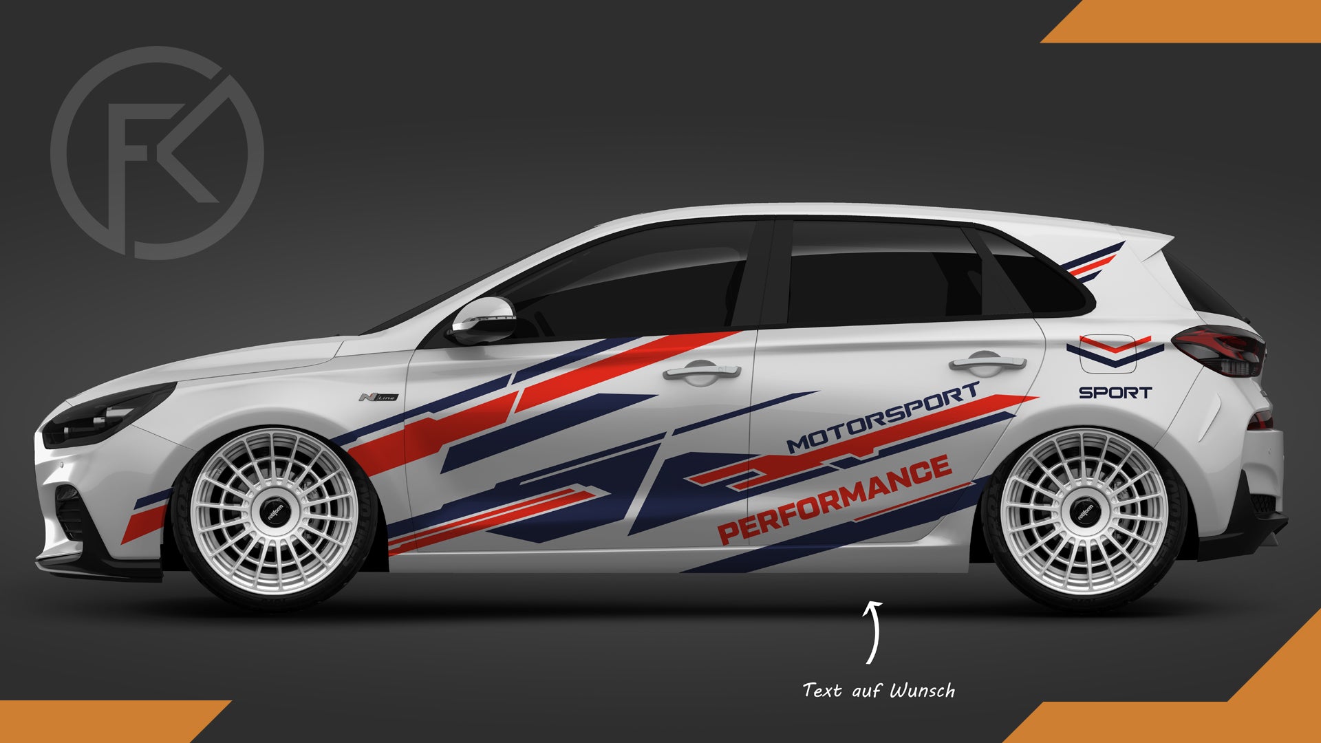 Motorsport Auto Wrapping Folien Streifen Car Dekor Set Styling Performance tcr