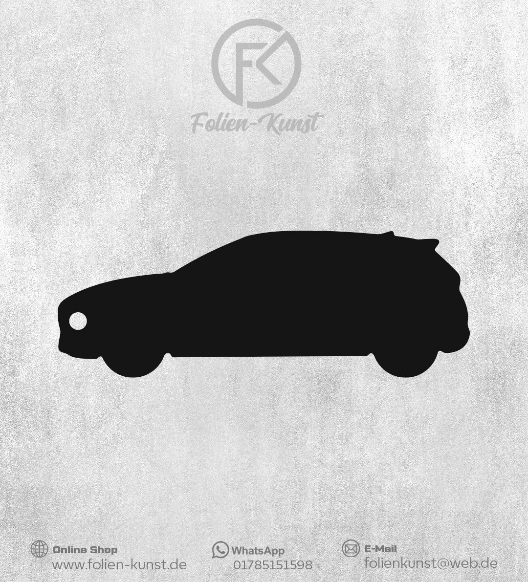 Schlüsselanhänger aus Plexiglas i30N Hatchback Silhouette