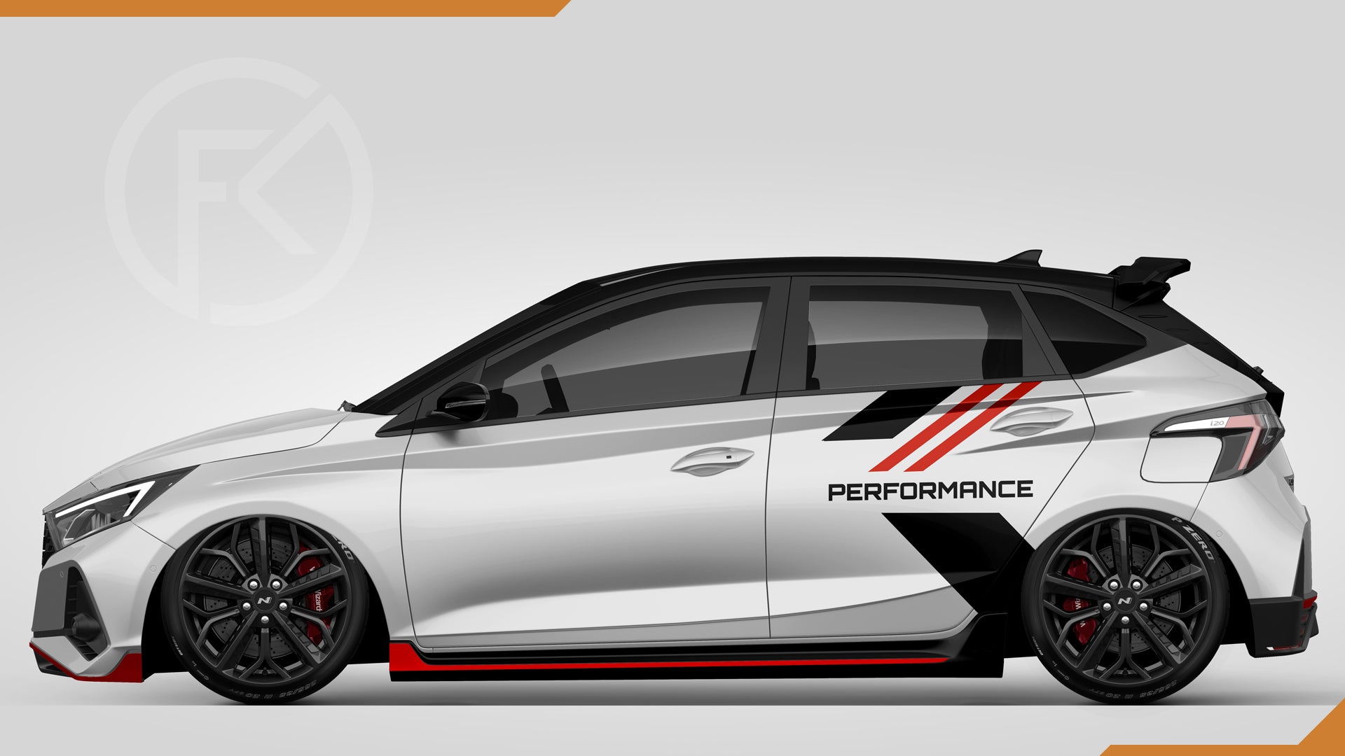 Folien Dekor Set Performance Design CarWrapping Styling Aufkleber #052