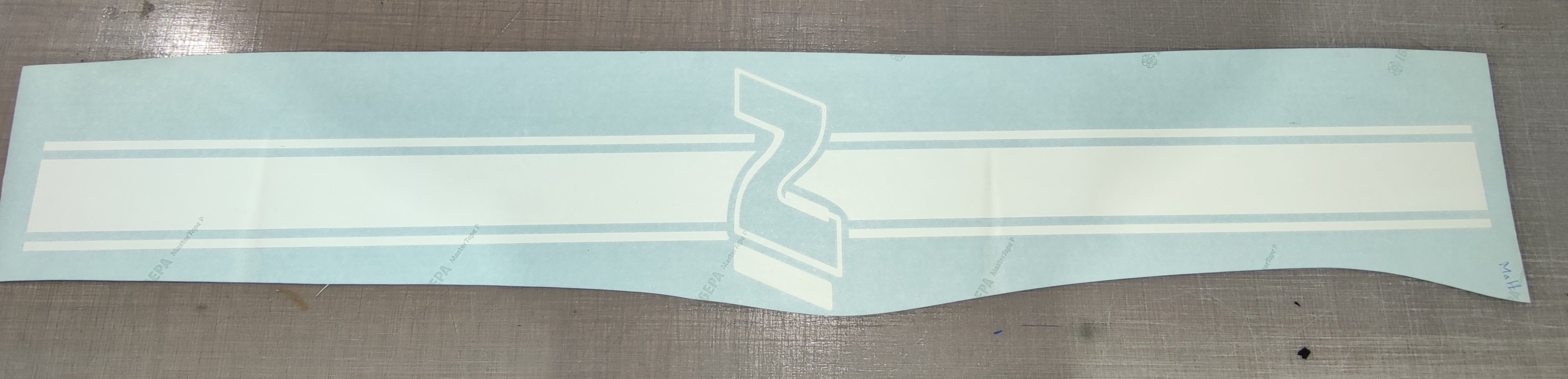 N Rennstreifen Motorhaube Stripe weiß matt