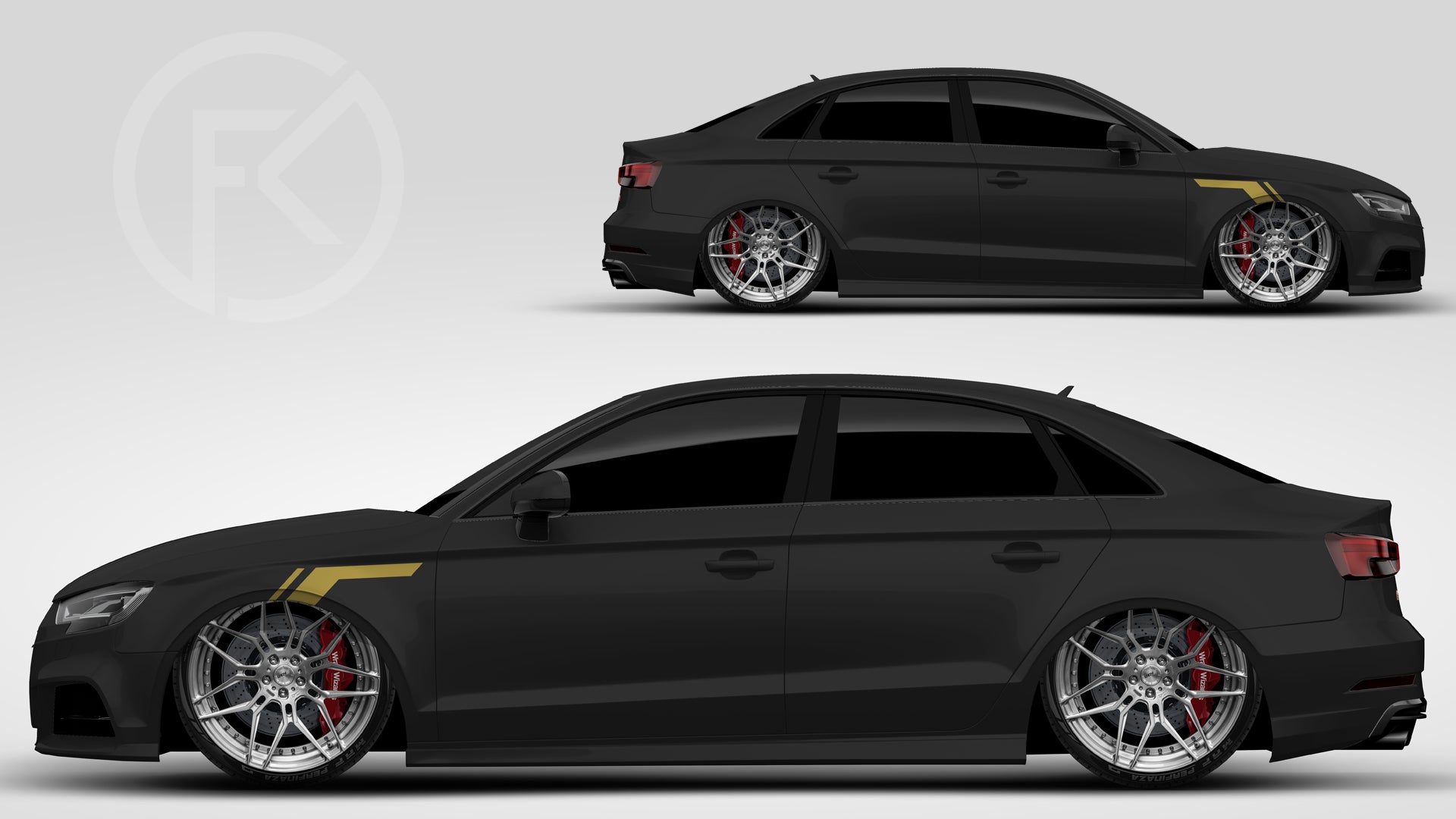 Kotflügel Aufkleber Auto folien Dekor Tuning Styling #106