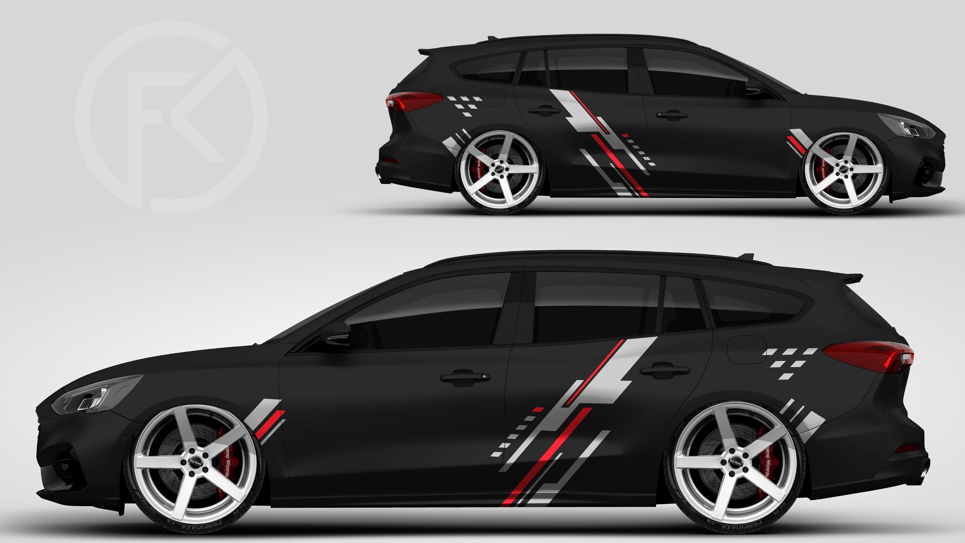 Abstrakt Styling Design Aufkleber FolienDekor Tuning CHP #160