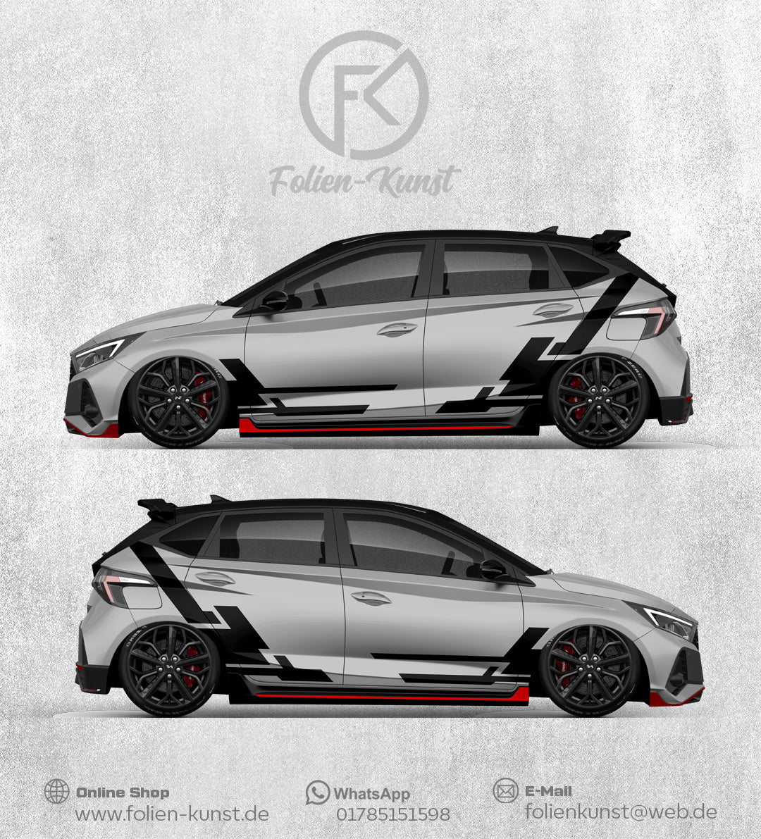 Folien Tuning Dekor Fahrzeug Design Aufkleber Auto Styling #223