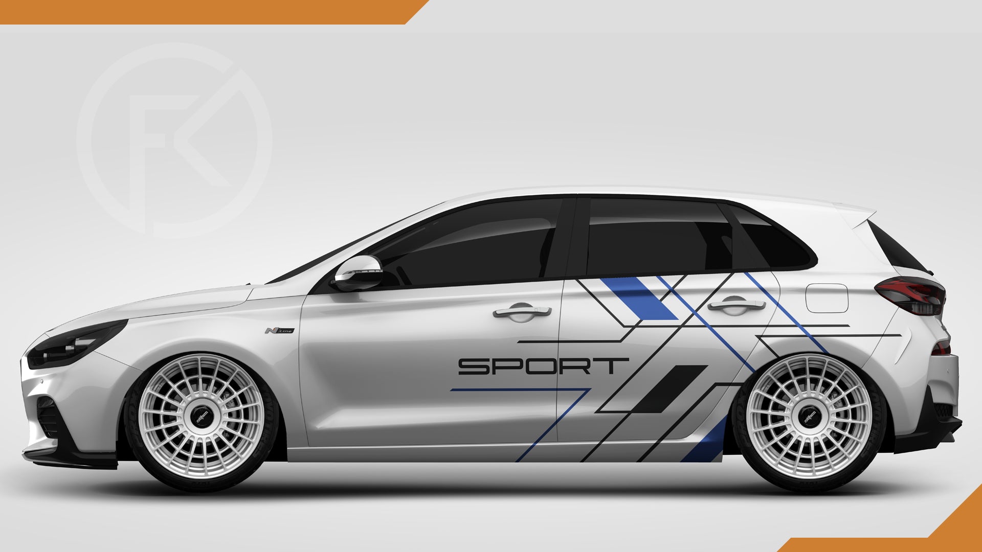 Sport Auto Linien Dekor CarWrapping Folien Aufkleber Tuning Universal jdm #041