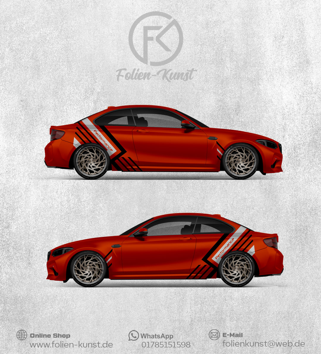 Universal Fahrzeug Design Aufkleber FolienDekor Coupe Styling #164