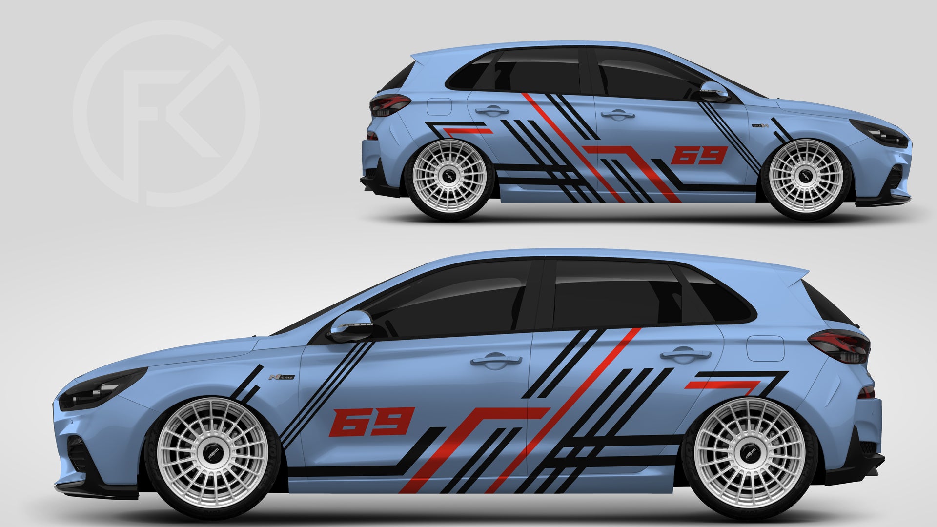 MotorSport Racing Dekor Aufkleber WrapKit Auto Fahrzeug Styling #126