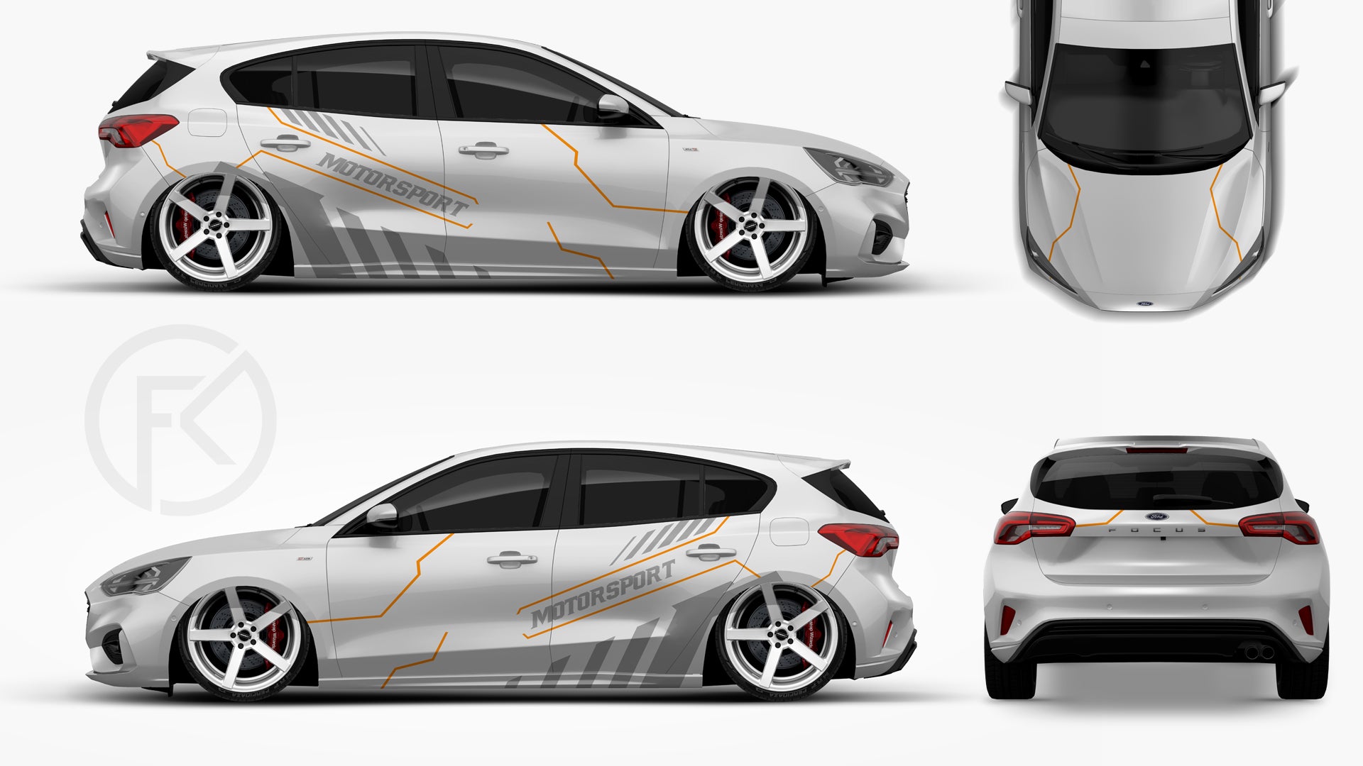 Motorsport Design Folierung Kit Aufkleber Fahrzeug Styling #119