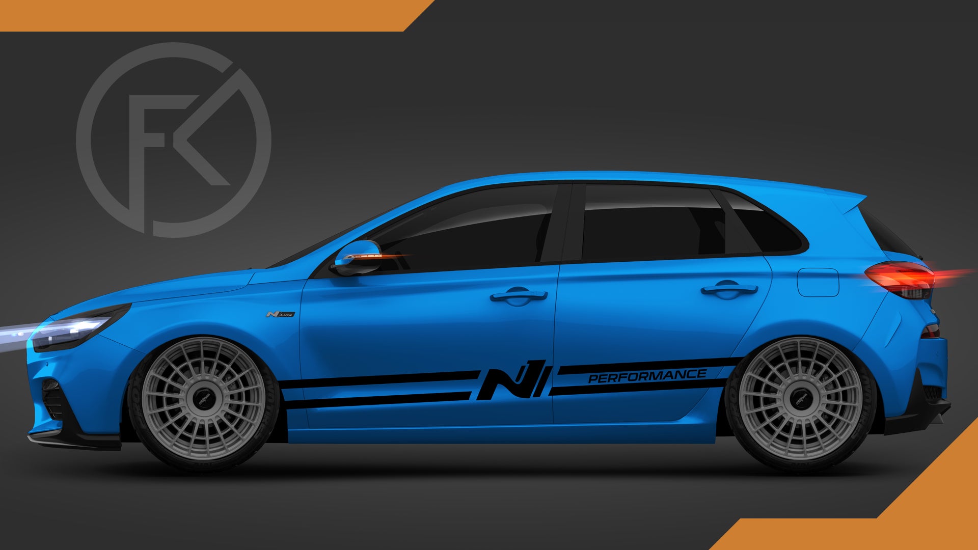 N Performance Seitenstreifen für i30N Dekor Aufkleber Set Styling