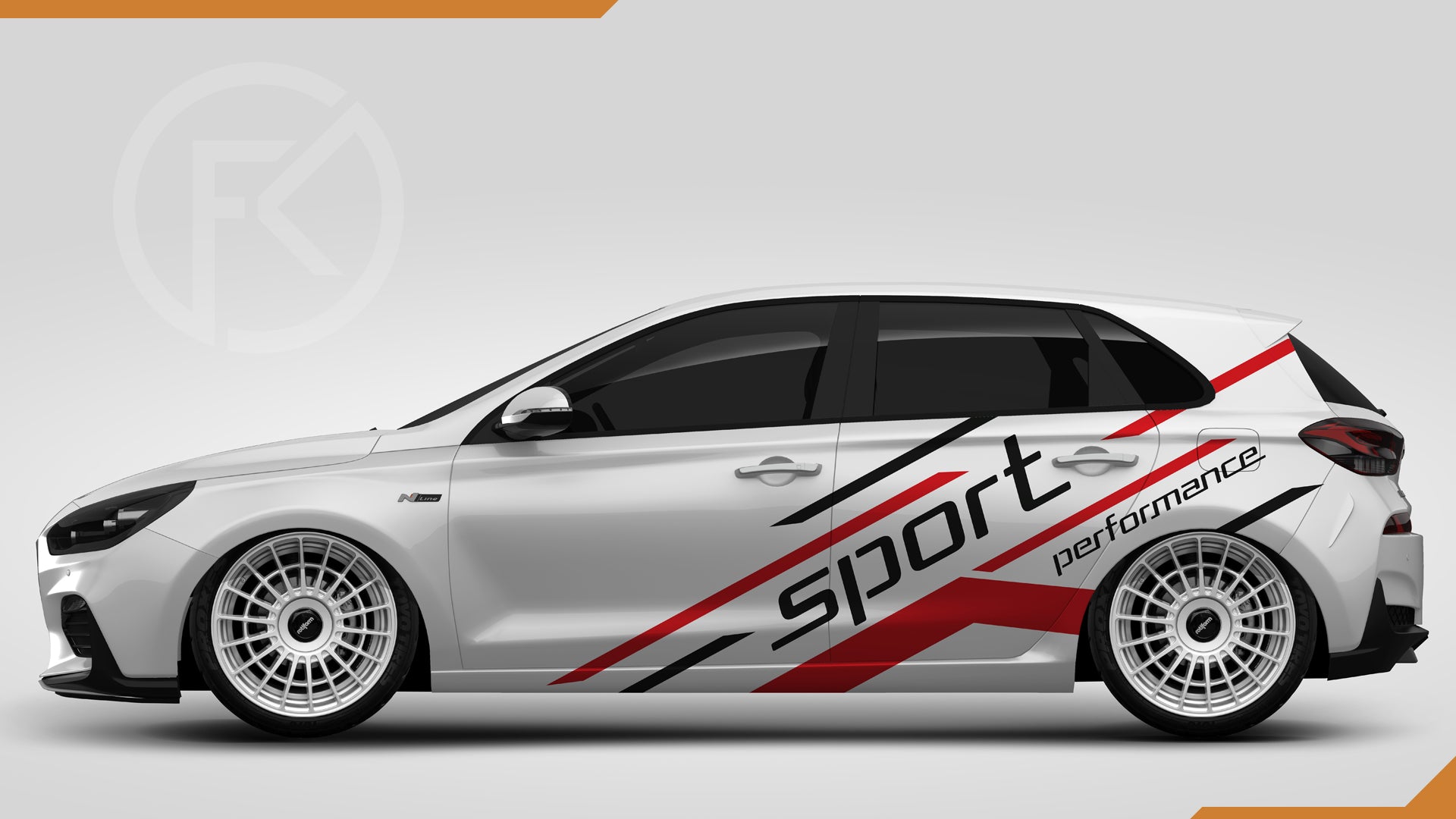 Sport Performance Folien Design Dekor Seitenstreifen Styling Aufkleber #051
