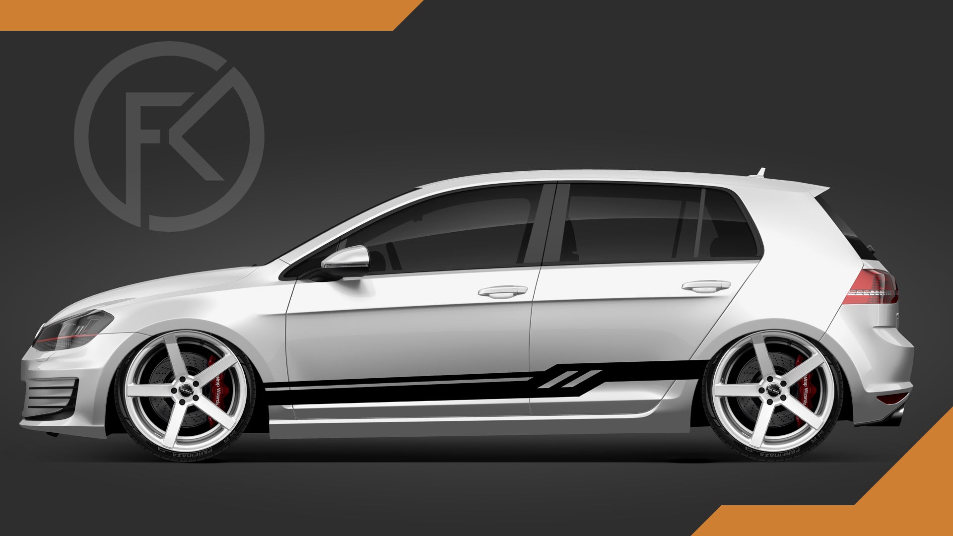 Seitenstreifen Auto Styling Dekor Folie Set Car Wrapping jdm