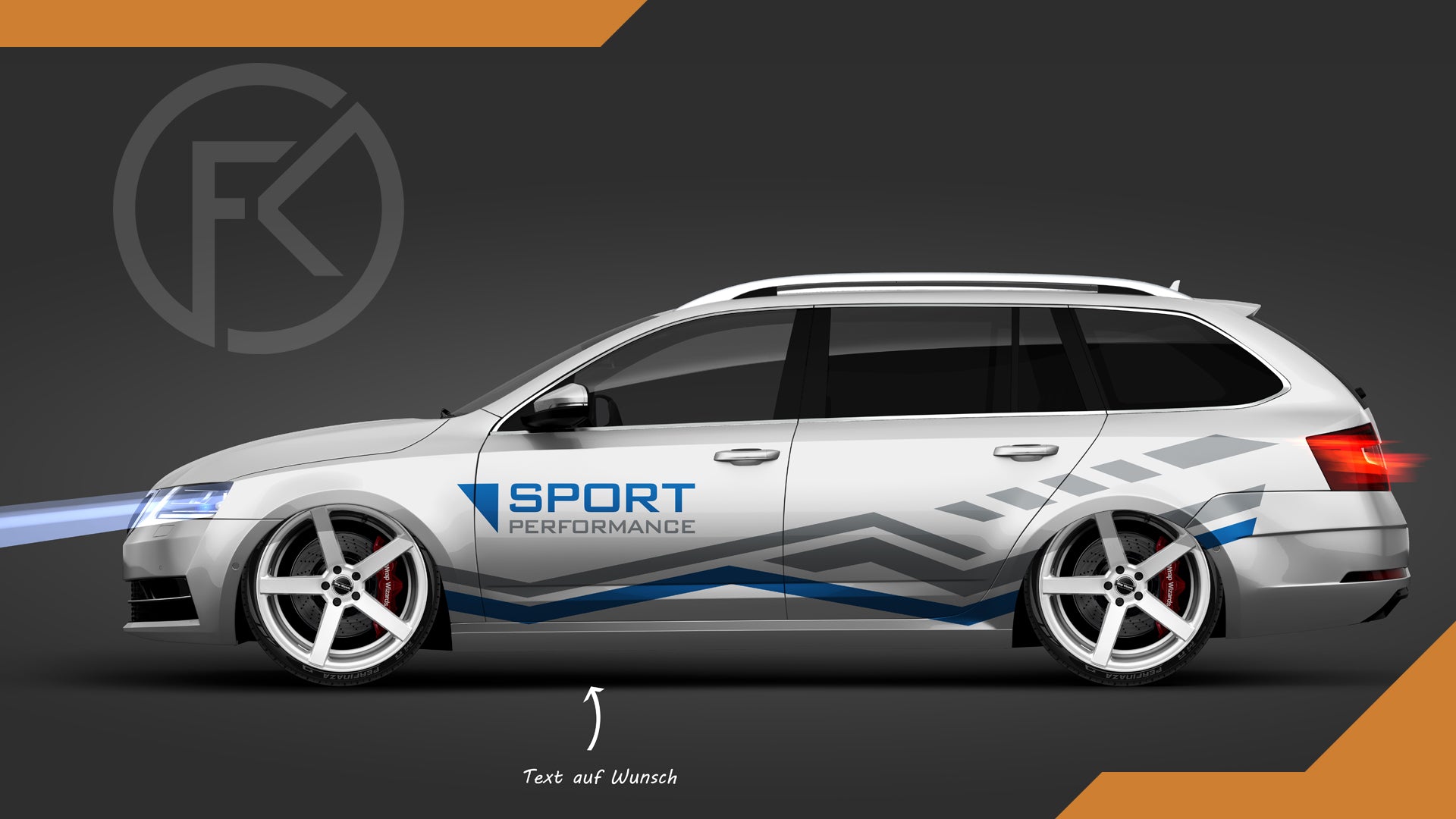 Sport Folien Dekor Auto Wrapping Set Styling Performance