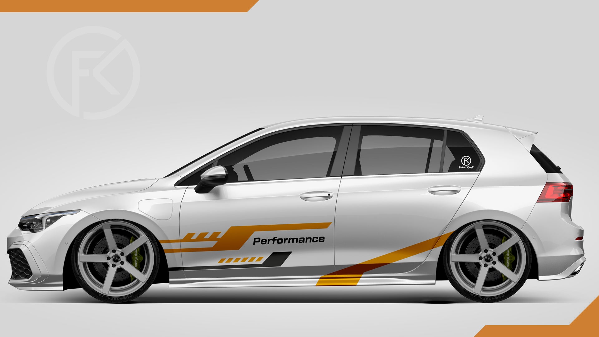 Folien Dekor Set Performance Auto Car Wrapping Aufkleber Set #033