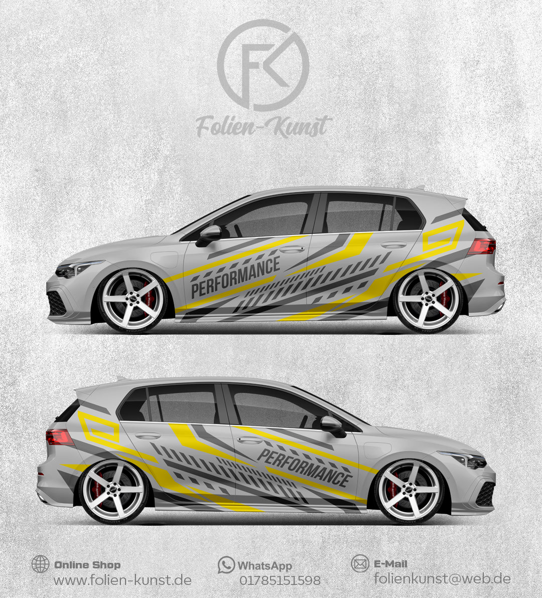 Performance Styling Foliendekor Autoaufkleber Satz Tuning #193