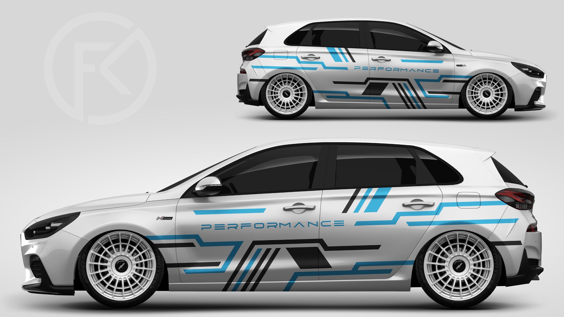 Performance Styling Seitendekor Aufkleber Folien CarTuning #141