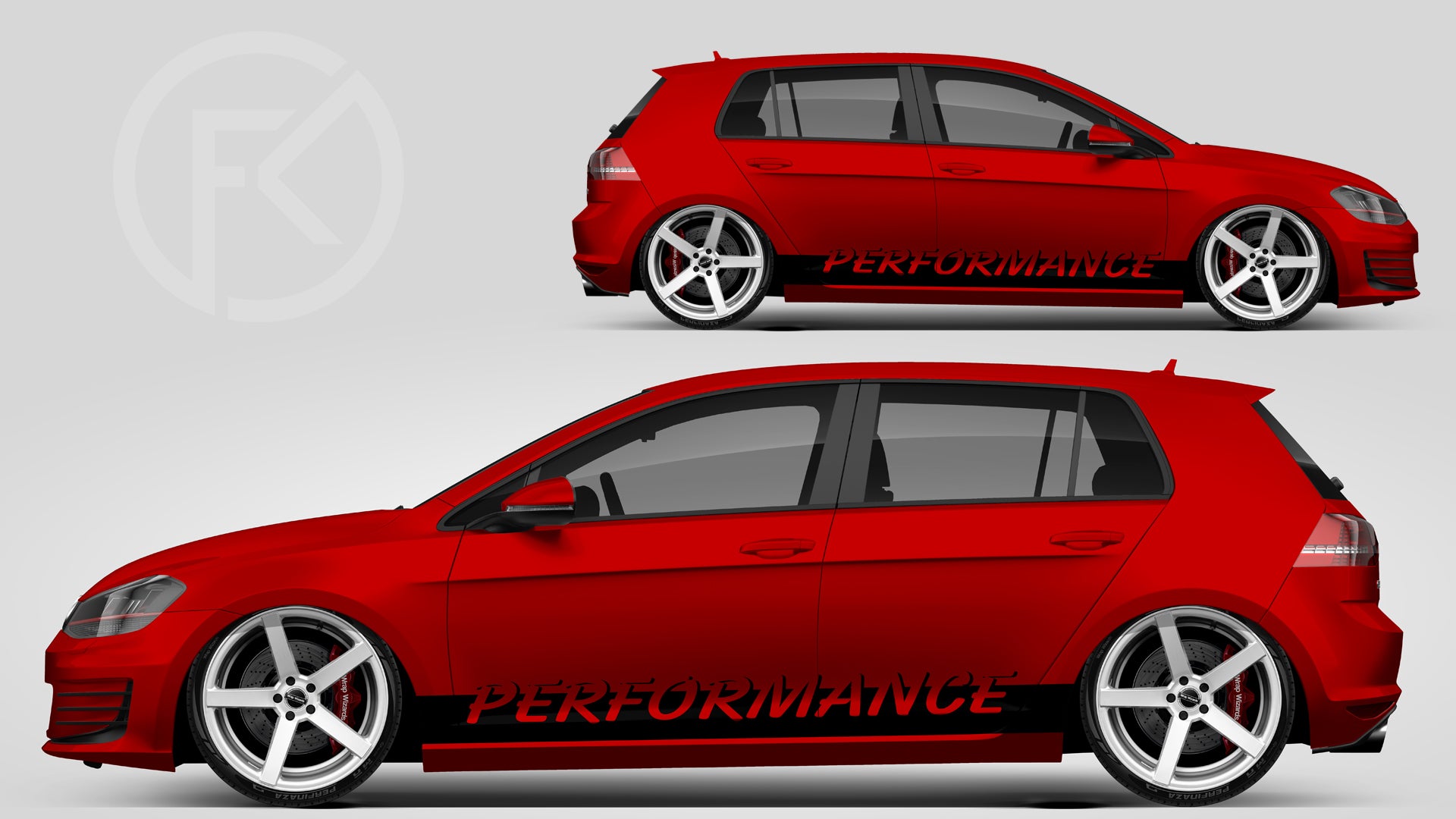 Performance Seitenstreifen Aufkleber Tuning Fahrzeug Dekor #127