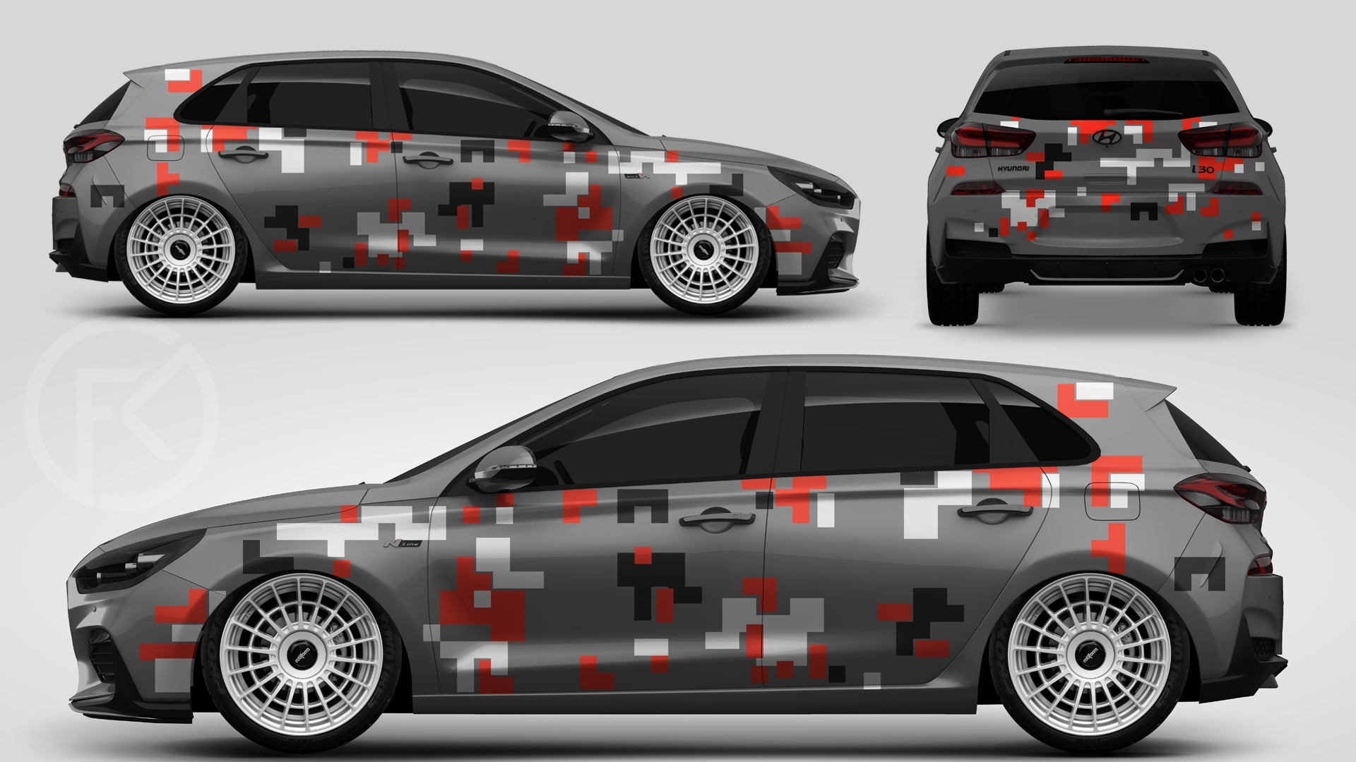 Pixel FreeStyle Aufkleber Dekor Foliendesign WrapDekor Tuning #143