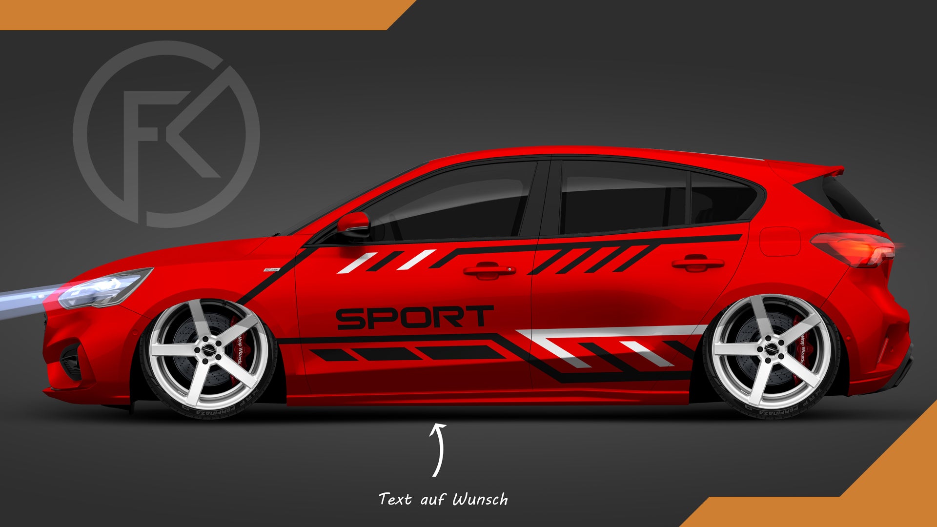 Sport Auto Folien Dekor Wrapping Set Styling