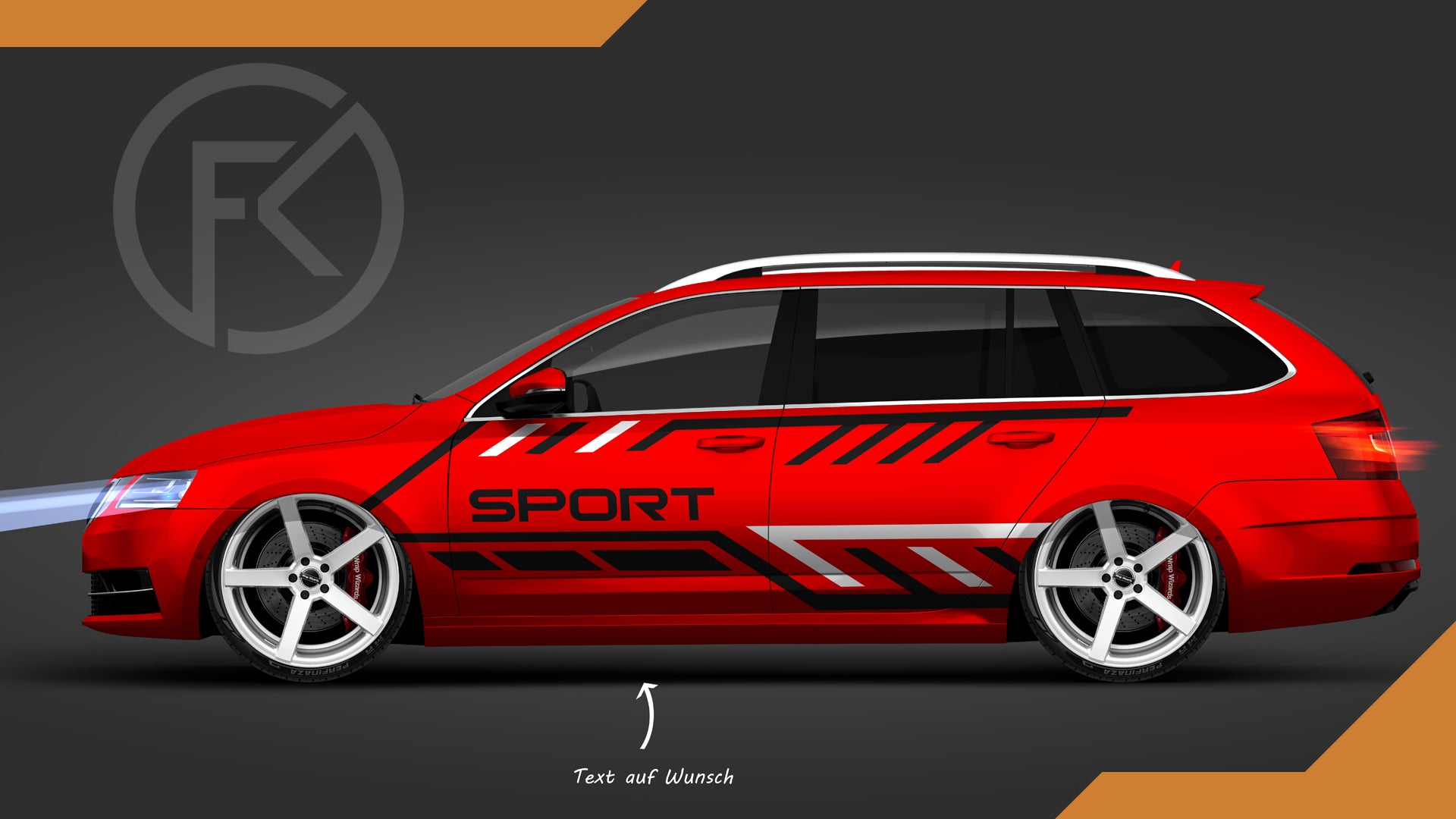 Sport Auto Folien Dekor Wrapping Set Styling