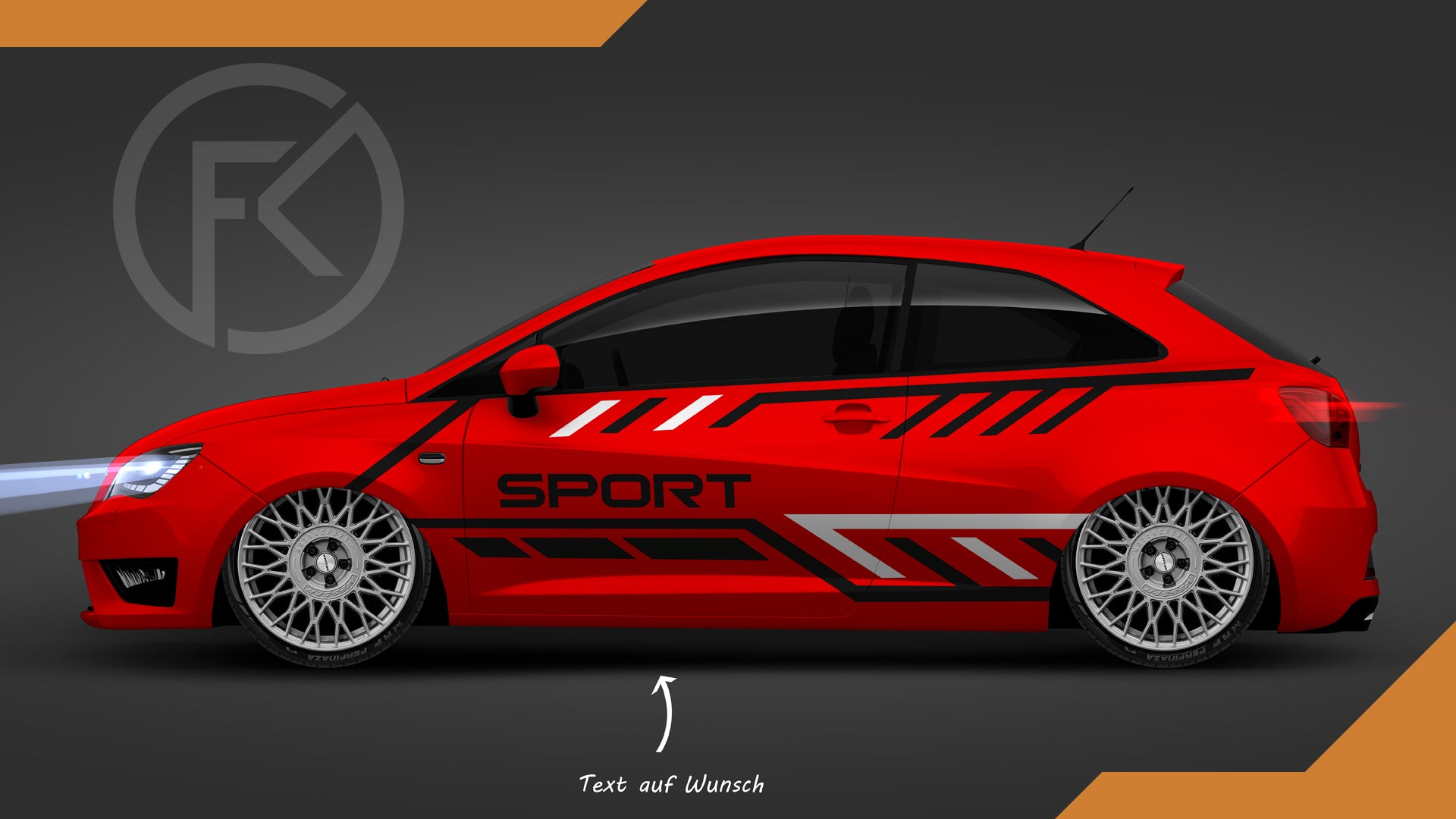 Sport Auto Folien Dekor Wrapping Set Styling