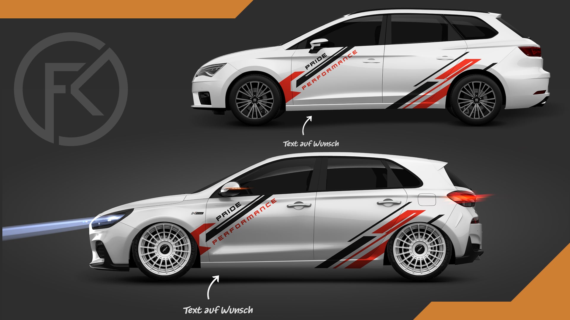 Pride Performance Auto Folie Seitenstreifen Aufkleber Styling Sport Set Tuning