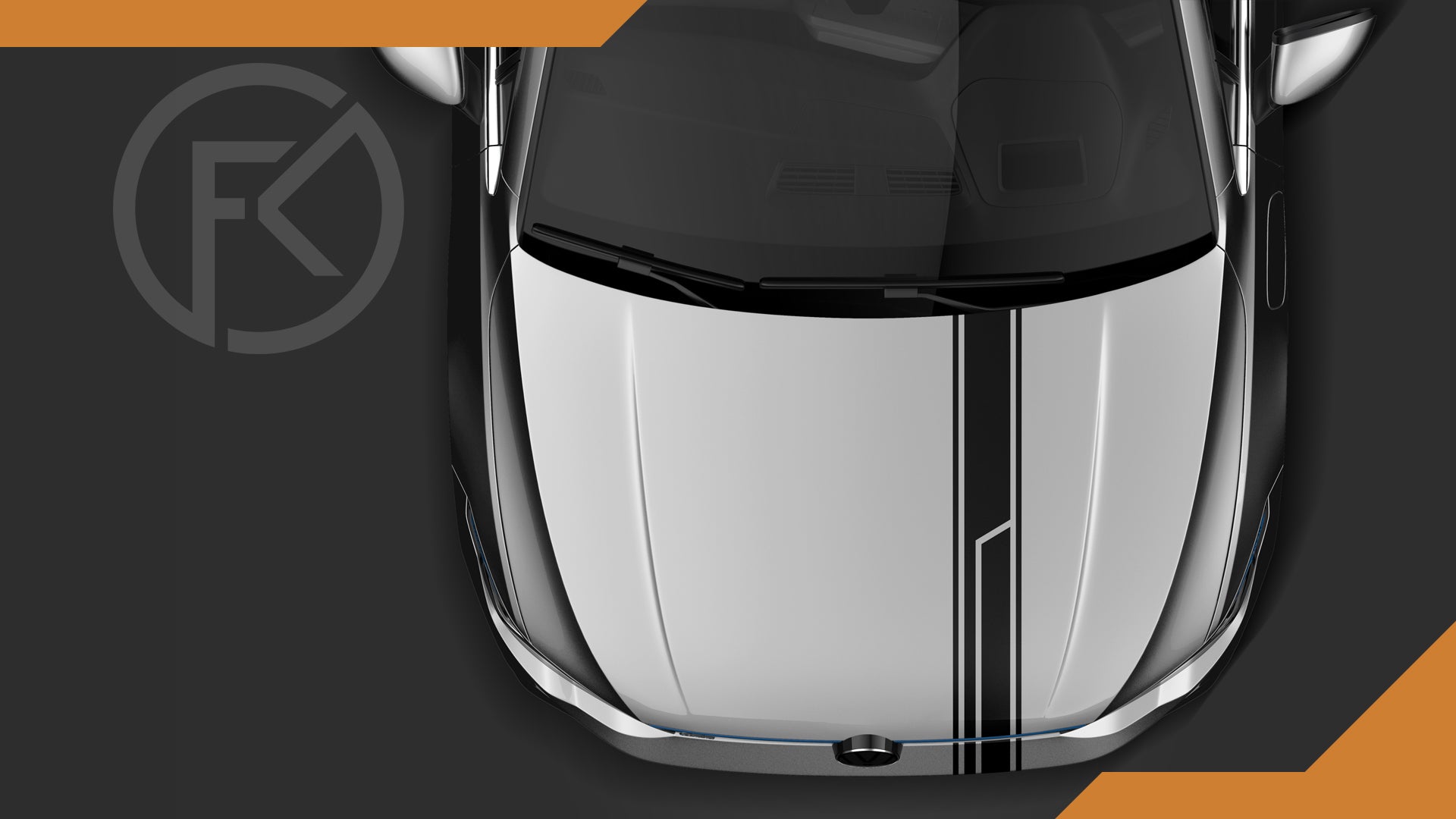 Auto Rennstreifen Aufkleber Dekor Motorhaube Streifen Styling Folie jdm