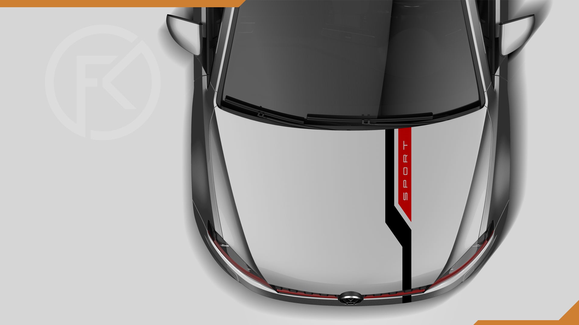 Sport Rennstreifen für Motorhaube Race Stripe Car Styling Tuning