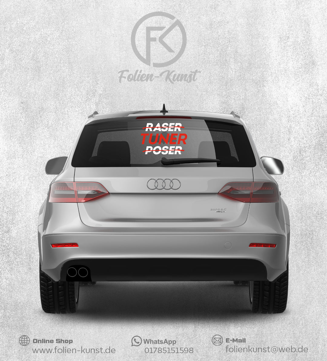 Tuner kein Poser/Raser Aufkleber Sticker