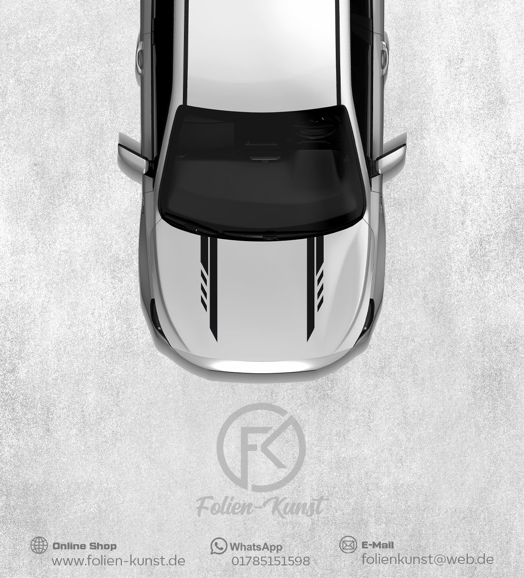 Doppelter Rennstreifen Aufkleber Universal Fahrzeugstyling Tuning #213