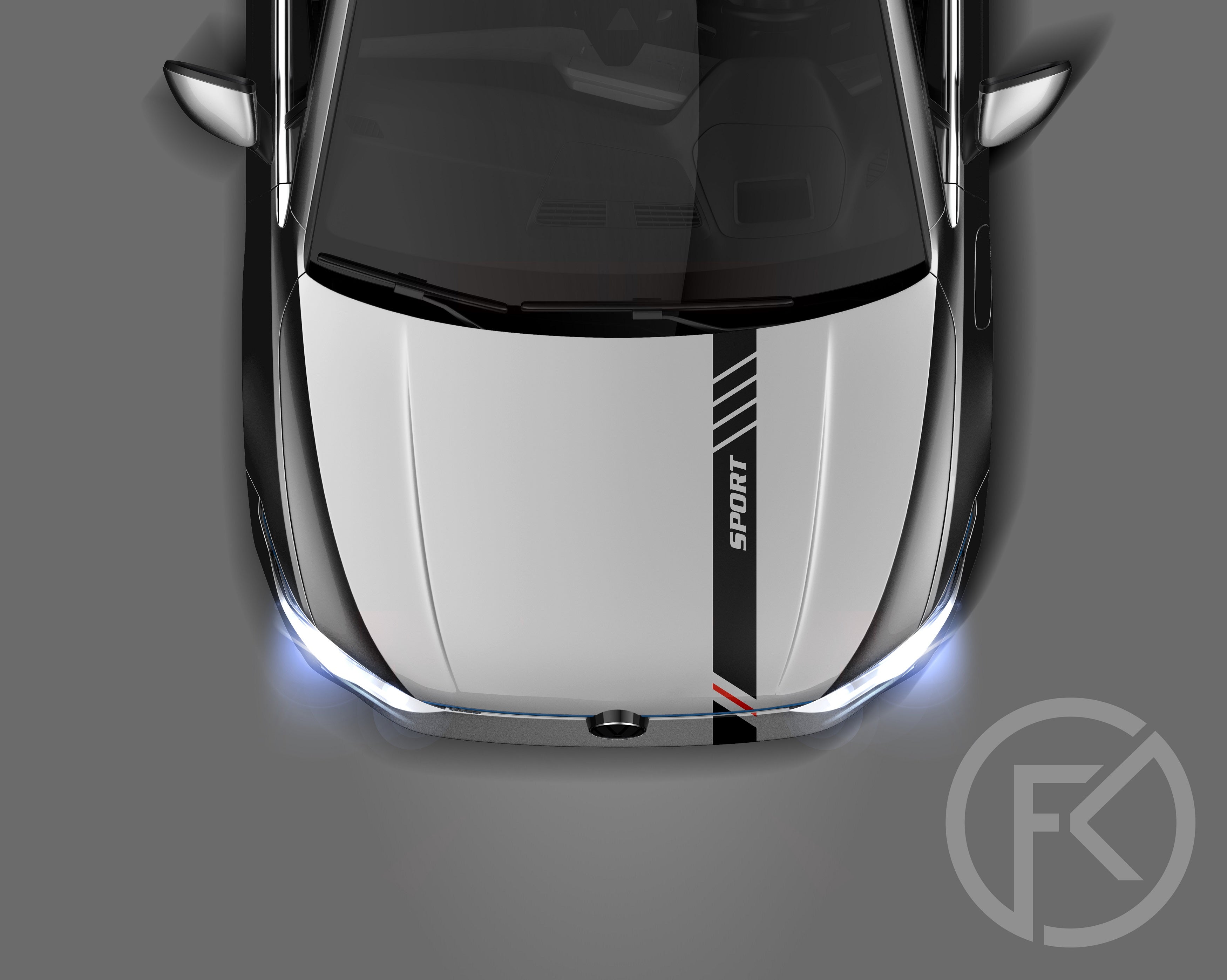 Rennstreifen Sport Streifen Performance Folie Dekor Stripe Styling Universal jdm