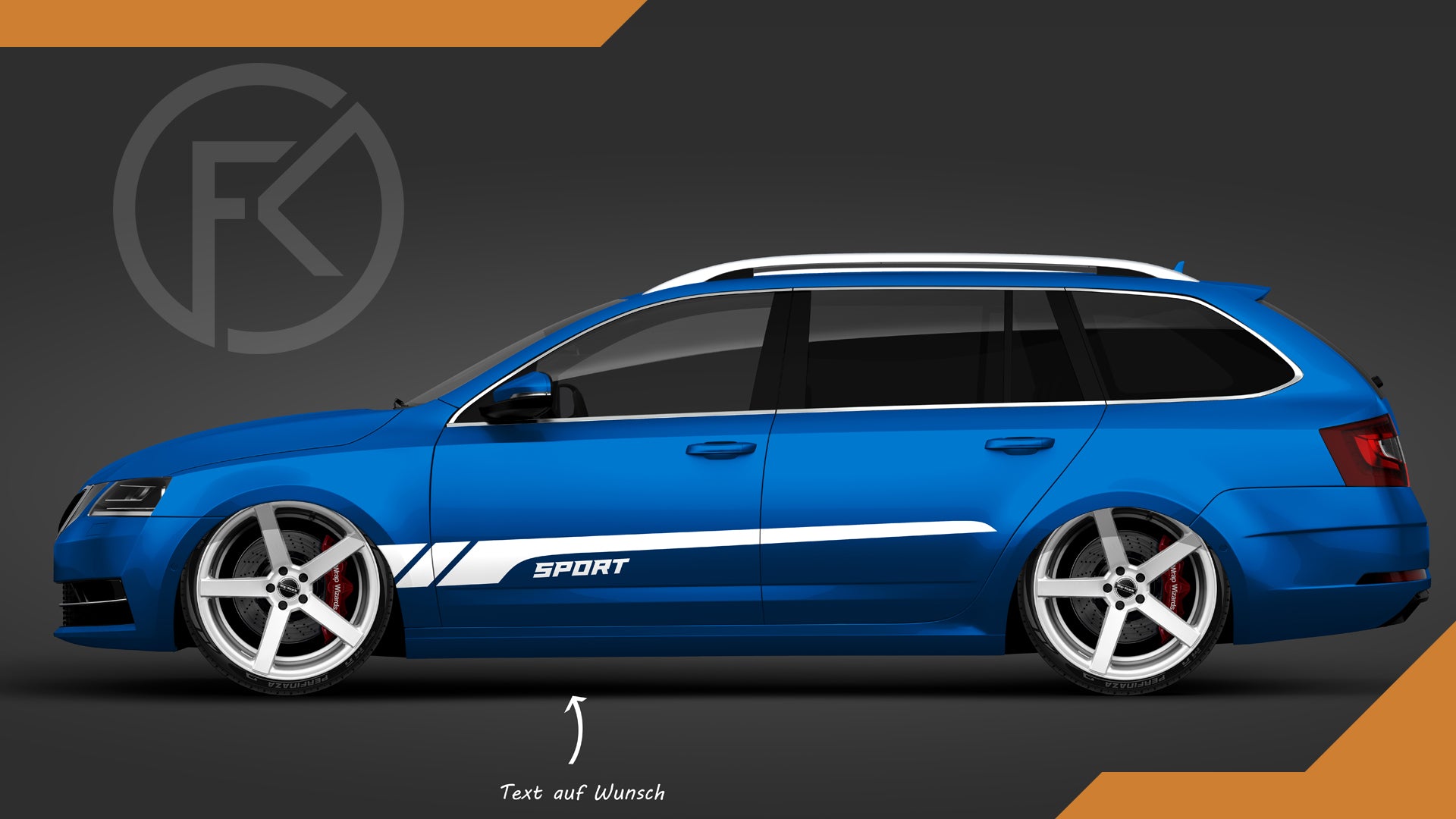 Seitenstreifen Folien Dekor Set Sport Auto Styling CarWrapping