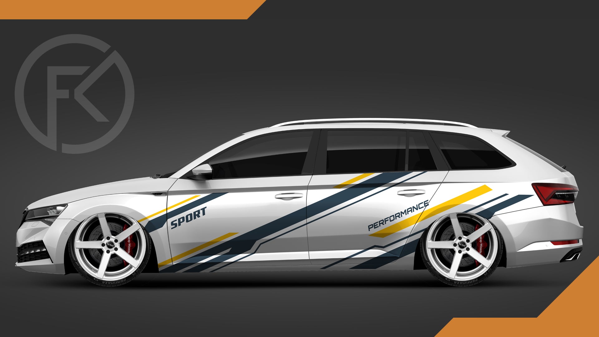 Art Sport Performance Dekor Set Seitenstreifen Folie Styling