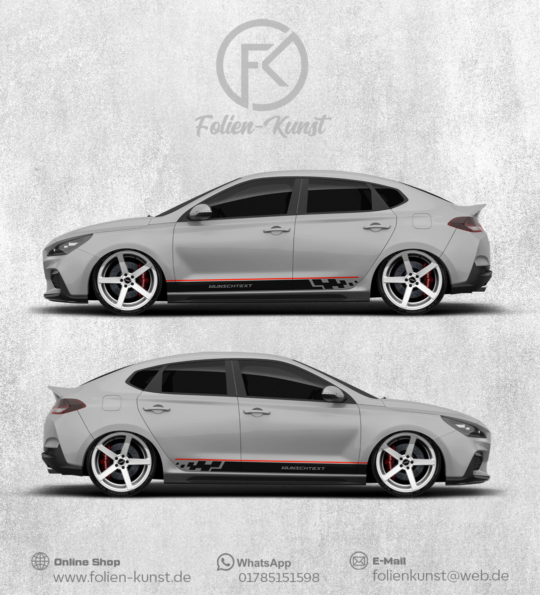 Seitenstreifen Fahrzeug Dekor Sidestripe Aufkleber #228