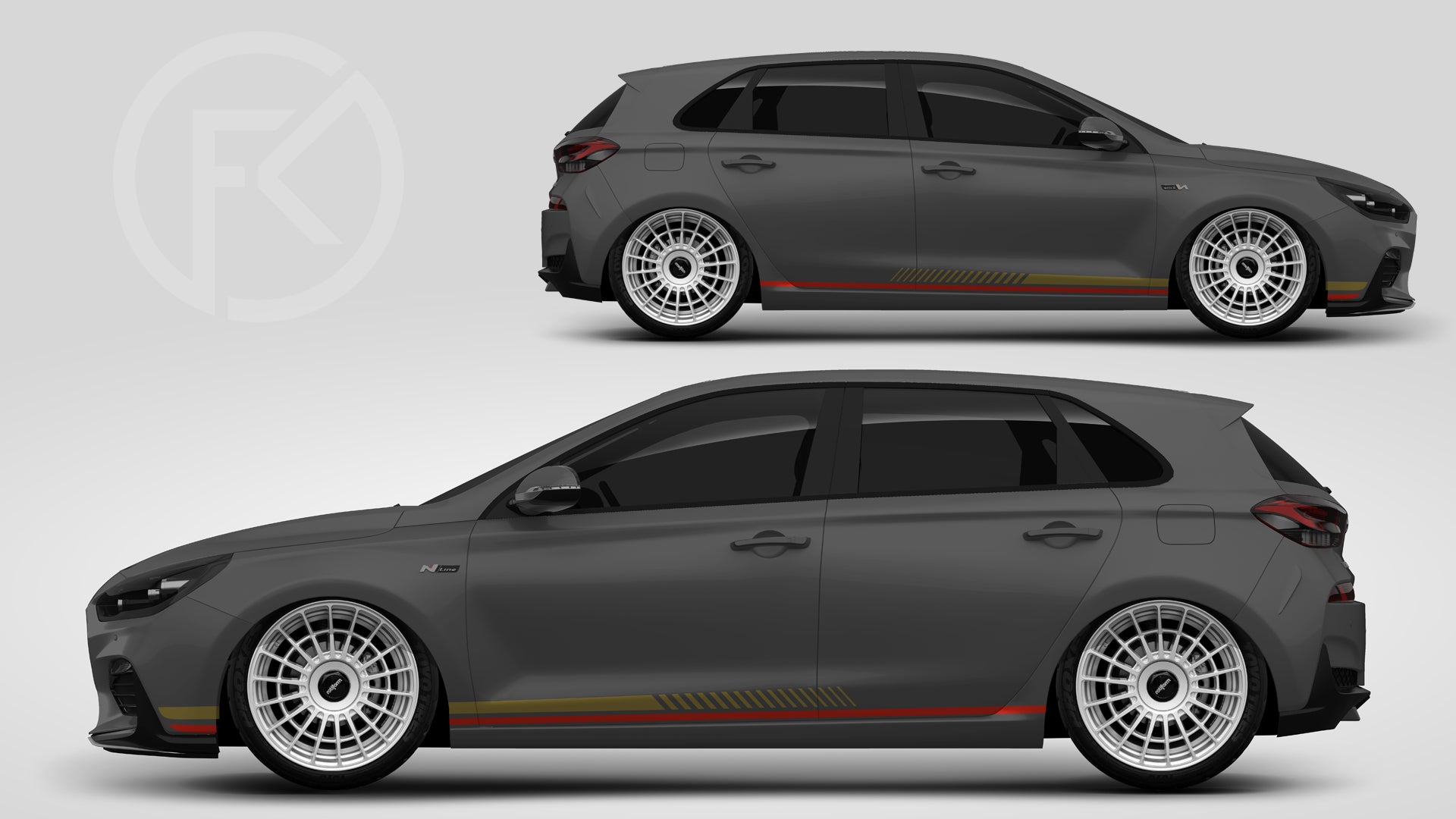 Seitenstreifen Universal Styling Folien Aufkleber Fahrzeug Dekor #131