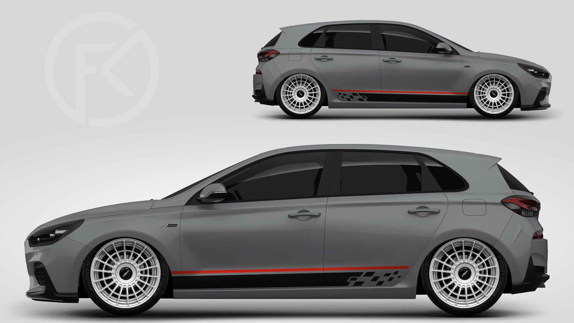 Universal Seitenstreifen Fahrzeugdekor Folienaufkleber für alle Fahrzeuge #104